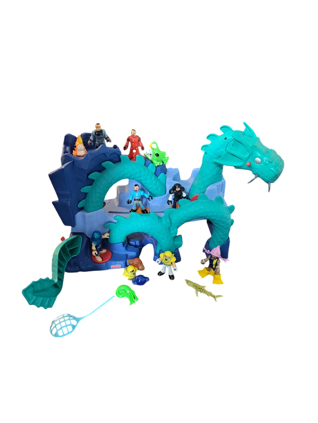 Fisher-Price Imaginext Sea Dragon Boat - Transforming Ship Toy With Figure & Launch Disks - View #4