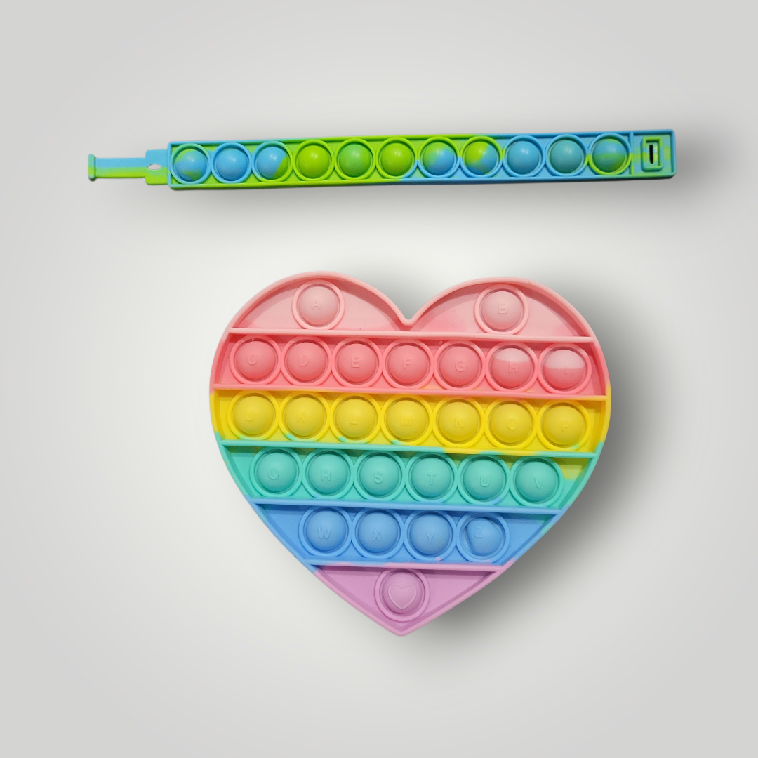 PopIts - Heart Shapped PopIt and Bracelet
