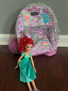 ariel kids backpack The Little Mermaid 16" 5-Piece and Lunchbox Set Ariel and her undersea friends can hold a trove of treasures in this splashy backpack Personalized Ariel The Little Mermaid
