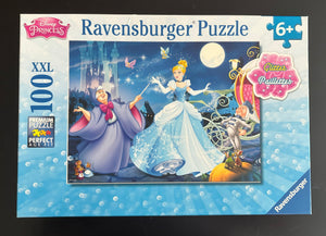 Puzzles -  Ravensburger Puzzle Cinderella Glitter 100 Pieces