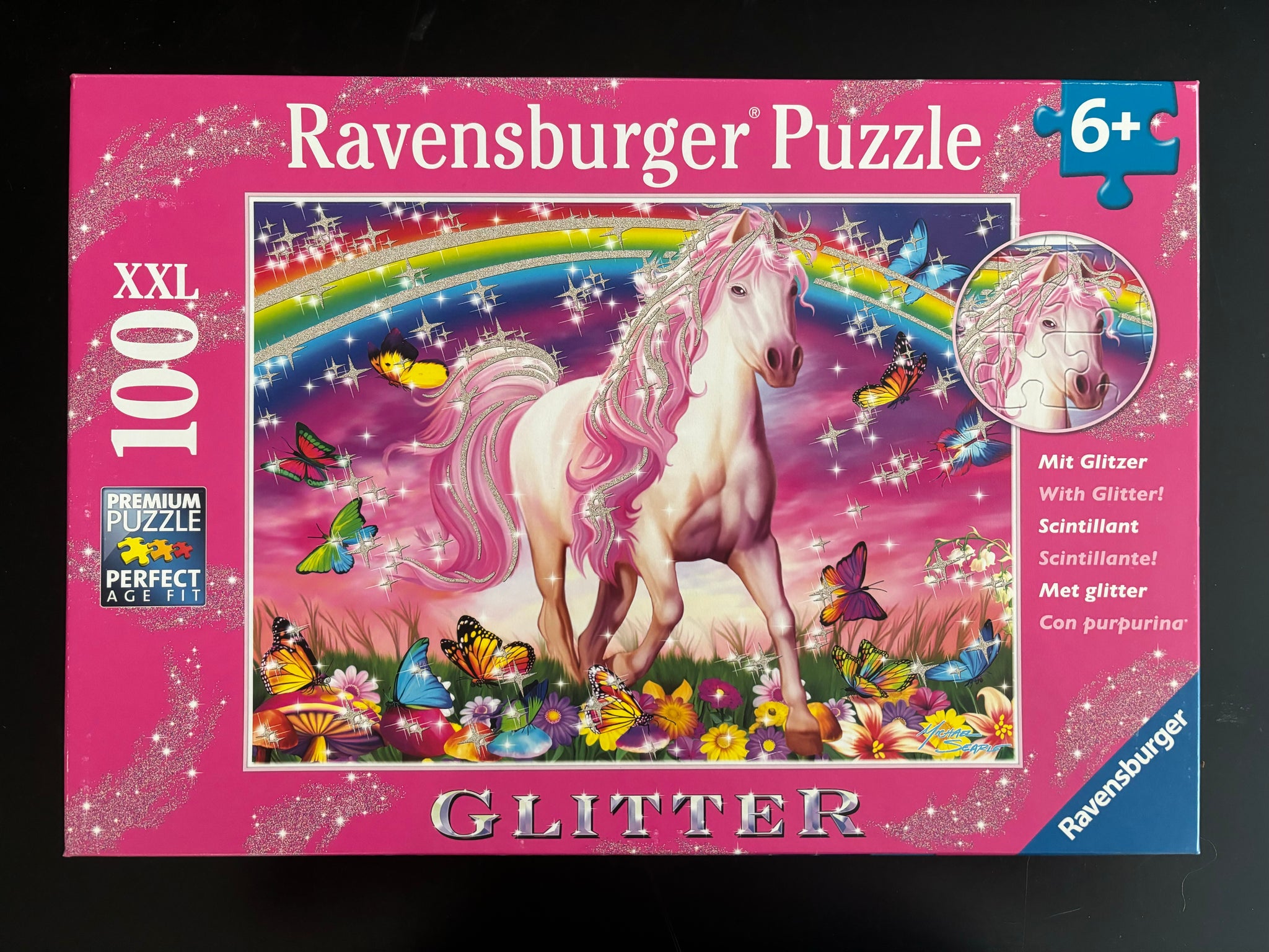 Puzzle - Ravensburger Puzzle Glitter Unicorn 100 Pieces