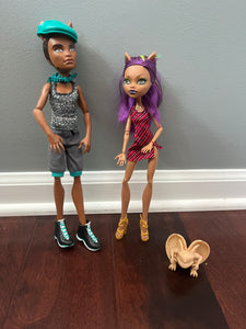 Monster High Trouble Wolf Family Set: Clawdeen & Clawd Wolf