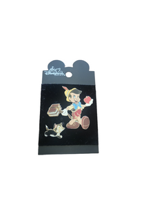 Disney Collectible Pins - Pinocchio 1st Day of School Figaro Cat Book Apple Teacher Disney Pin